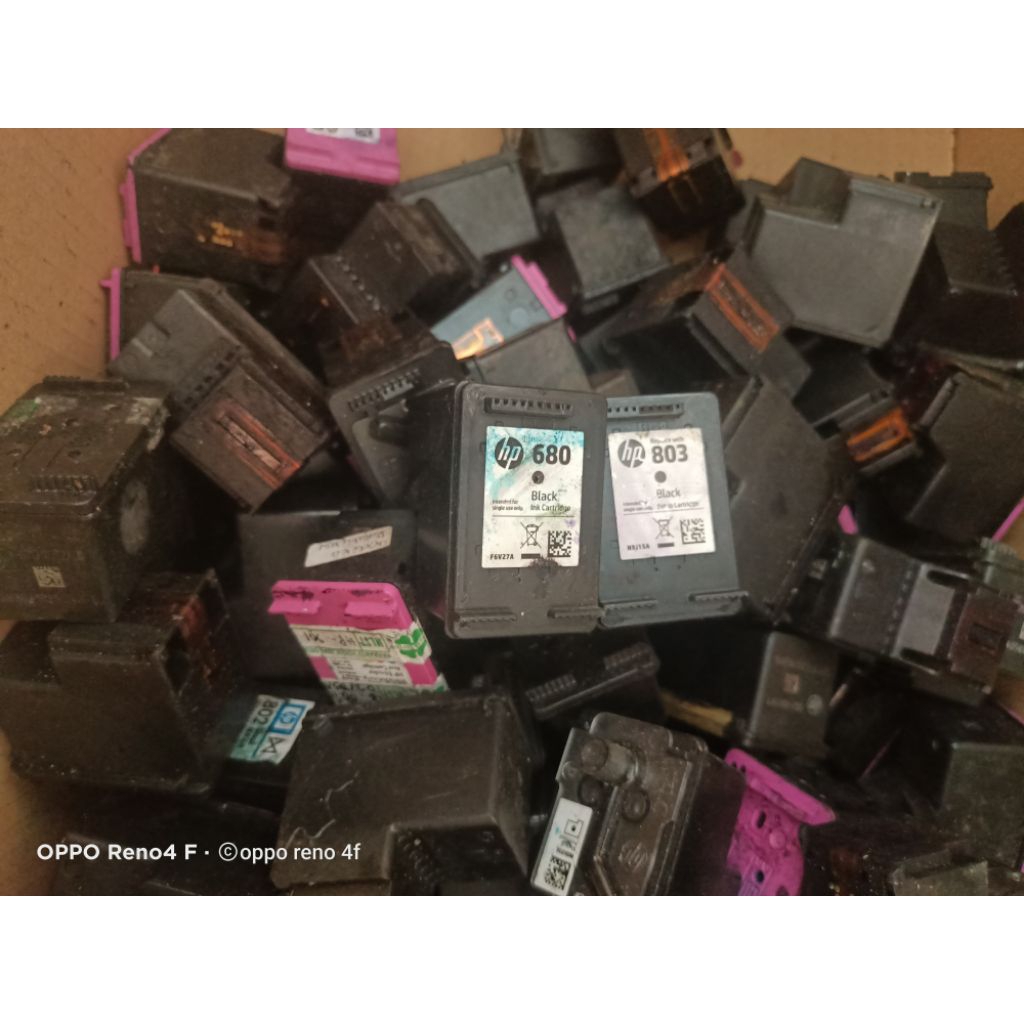 Tinta Cartridge HP 680,678,682,802,60,803 bekas infus,copotan printer real