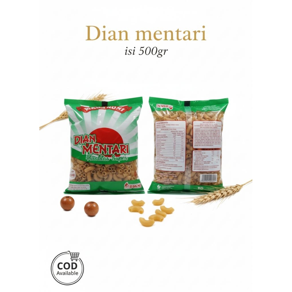 kerupuk seblak macaroni Dian mentari mentah isi 500gr