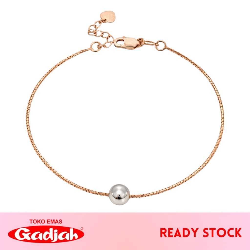 Gelang Emas Itali Bola Putih Polos - Toko Emas Gadjah