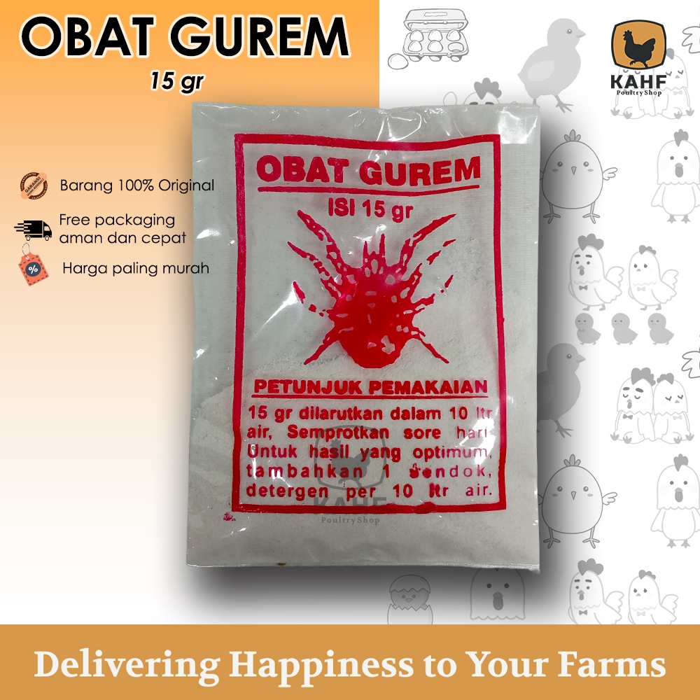 Obat Gurem 15 gram Pembasmi gurem pada kandang ayam untuk semprot