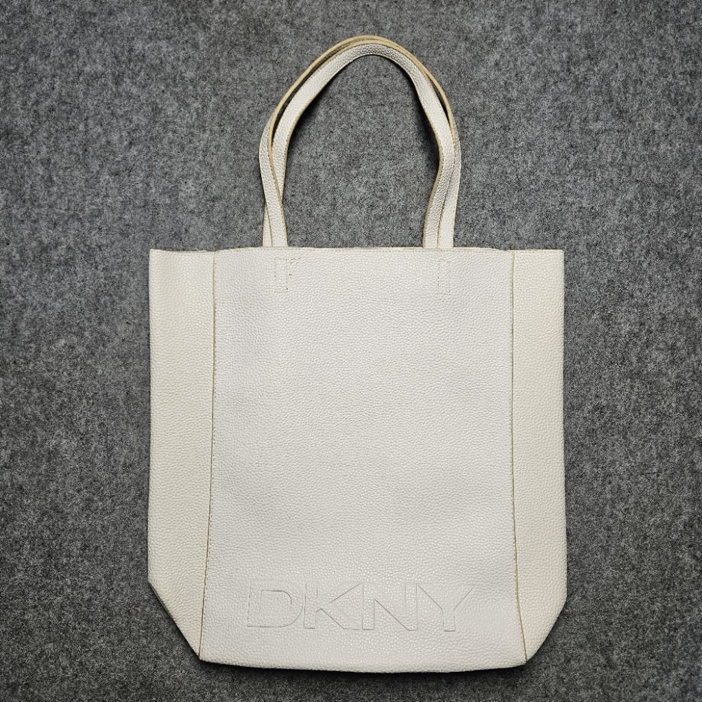 DKNY Large Beach Tote White | Shopper Bag Elegant & Muat Banyak