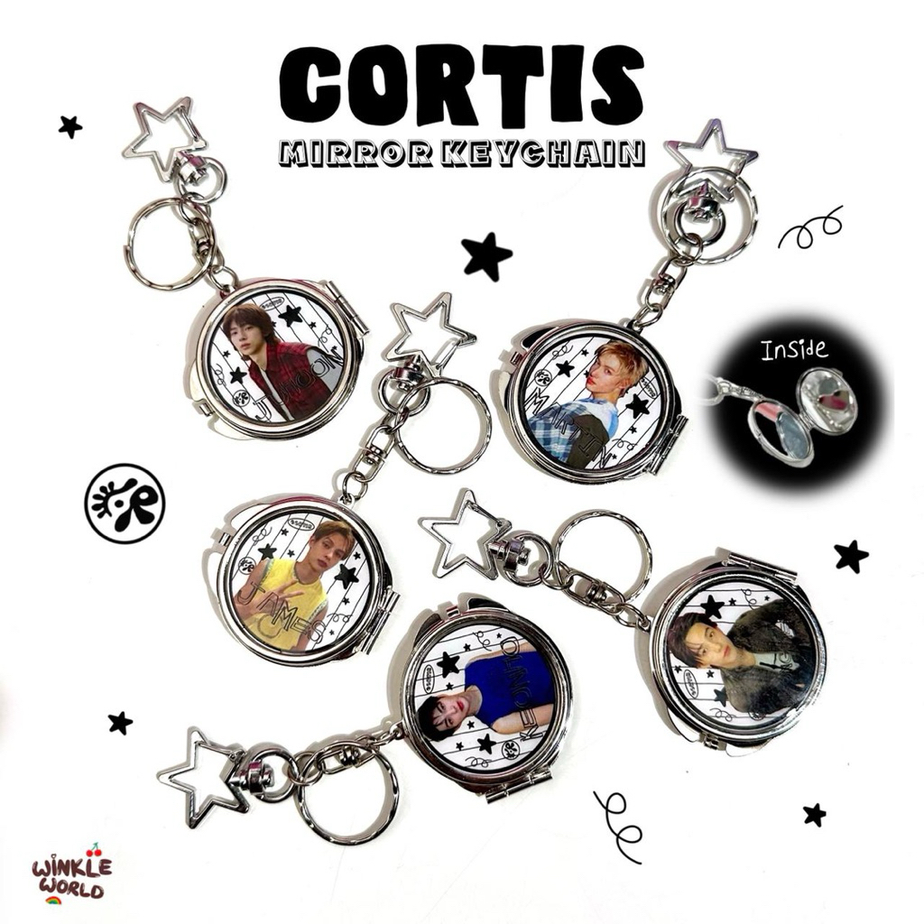 Cortis Mirror Keychain / Keychain Cortis / / Keychain Mirror / Gantungan Kaca Cermin / Cermin Cortis
