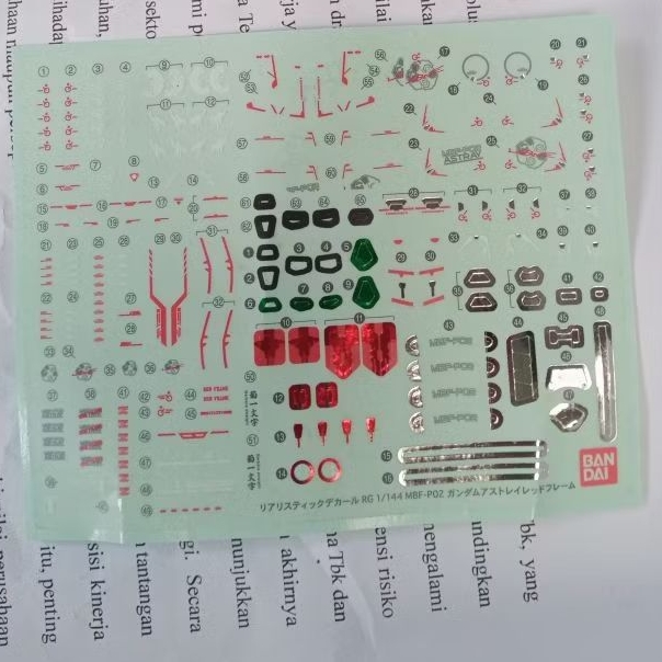 rg gundam astray red frame decal