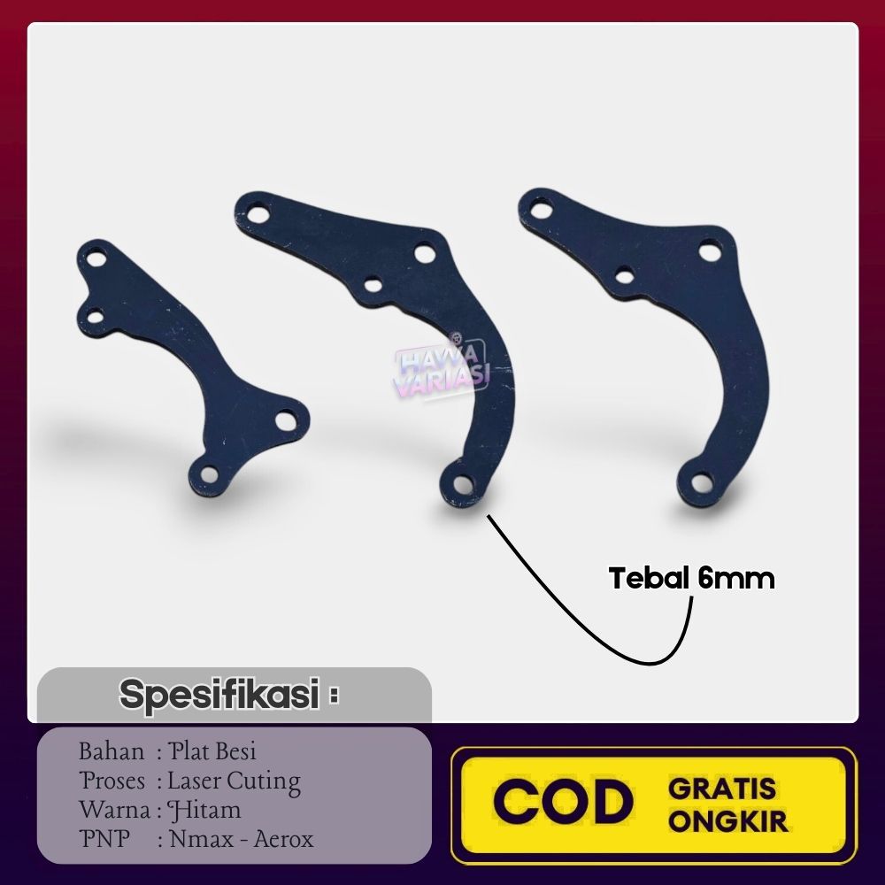 HAVVA Braket Kaliper Brembo KTC 2P Nmax Aerox 230 260 mm Bracket Kaliper Depan Belakang