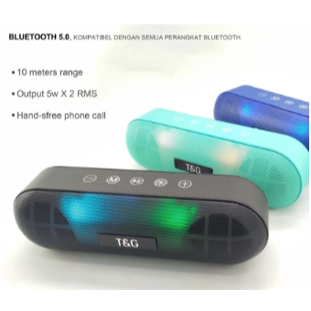 Speaker Musik Portable Bluetooth T&G TG-148 LED 5W