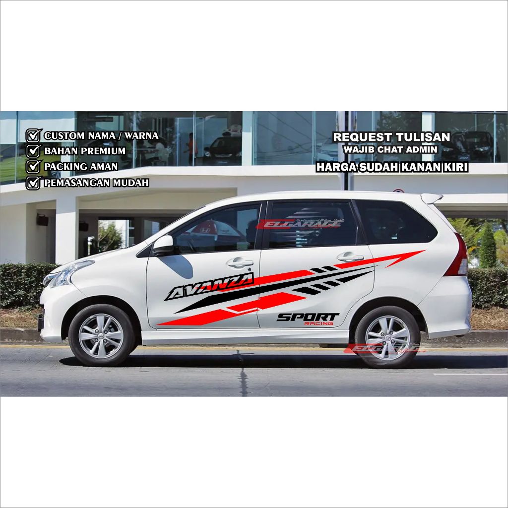 sticker mobil avanza body samping mobil avanza xenia avanza terbaru