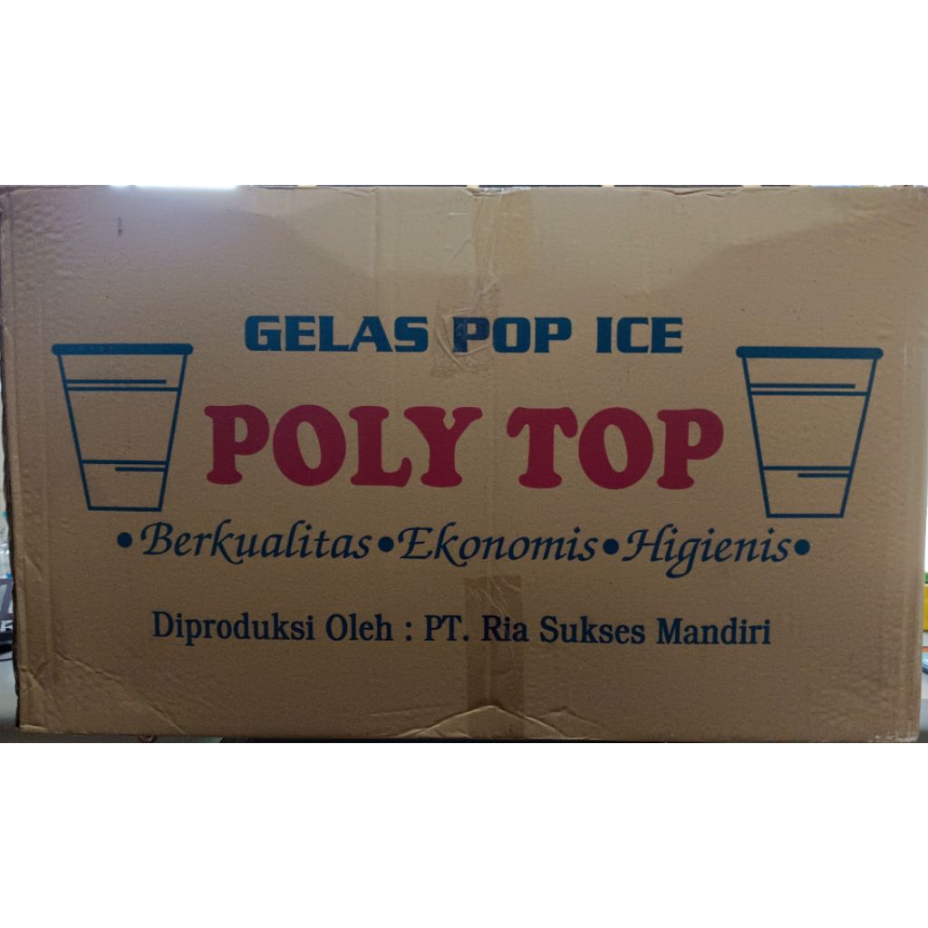(1 Dus) Gelas Pop Ice 14 oz Datar isi 2.000 pcs
