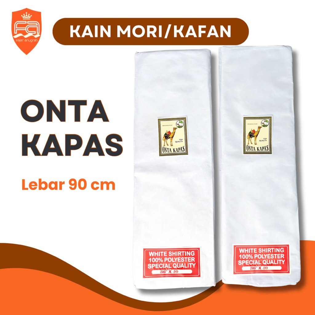 (35 Meter) Kain Mori / Kafan / Kaci Onta Kapas Lebar 90 (Kain Kafan, Kain Kantong, Kain Koreo, Pelap