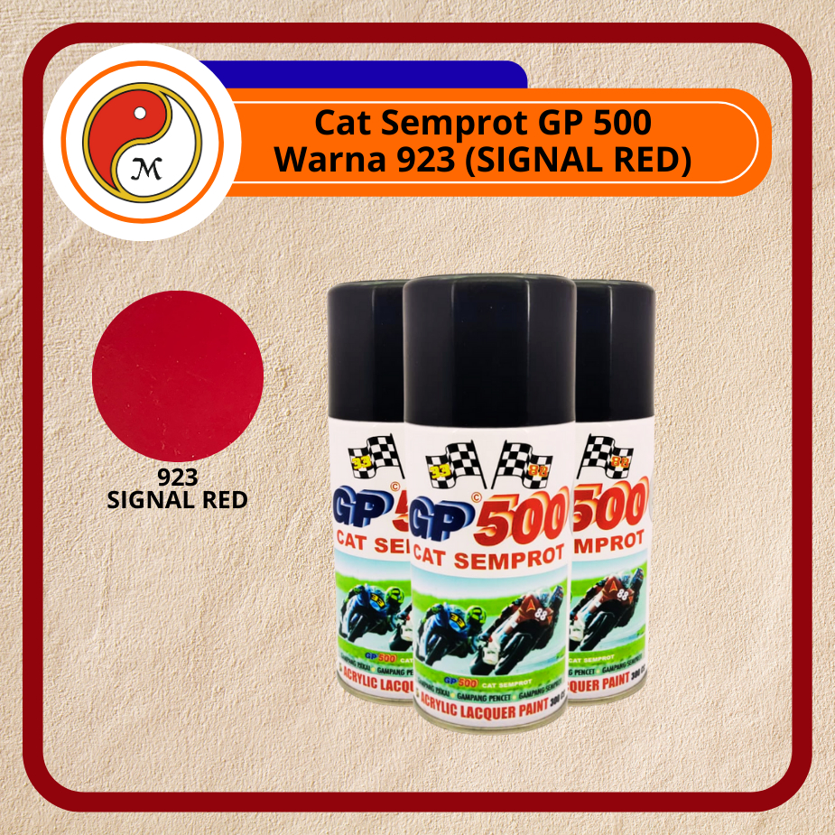 Cat Semprot GP500 / Pylox GP-500 300cc – Aneka Warna | Spray Paint Serbaguna / Warna Signal Red (923