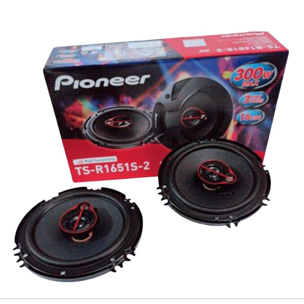 Pioneer TS-R1651S-2 Speaker Mobil Coaxial 6.5 Inch 3-Way 300W Max-yaafi car audio