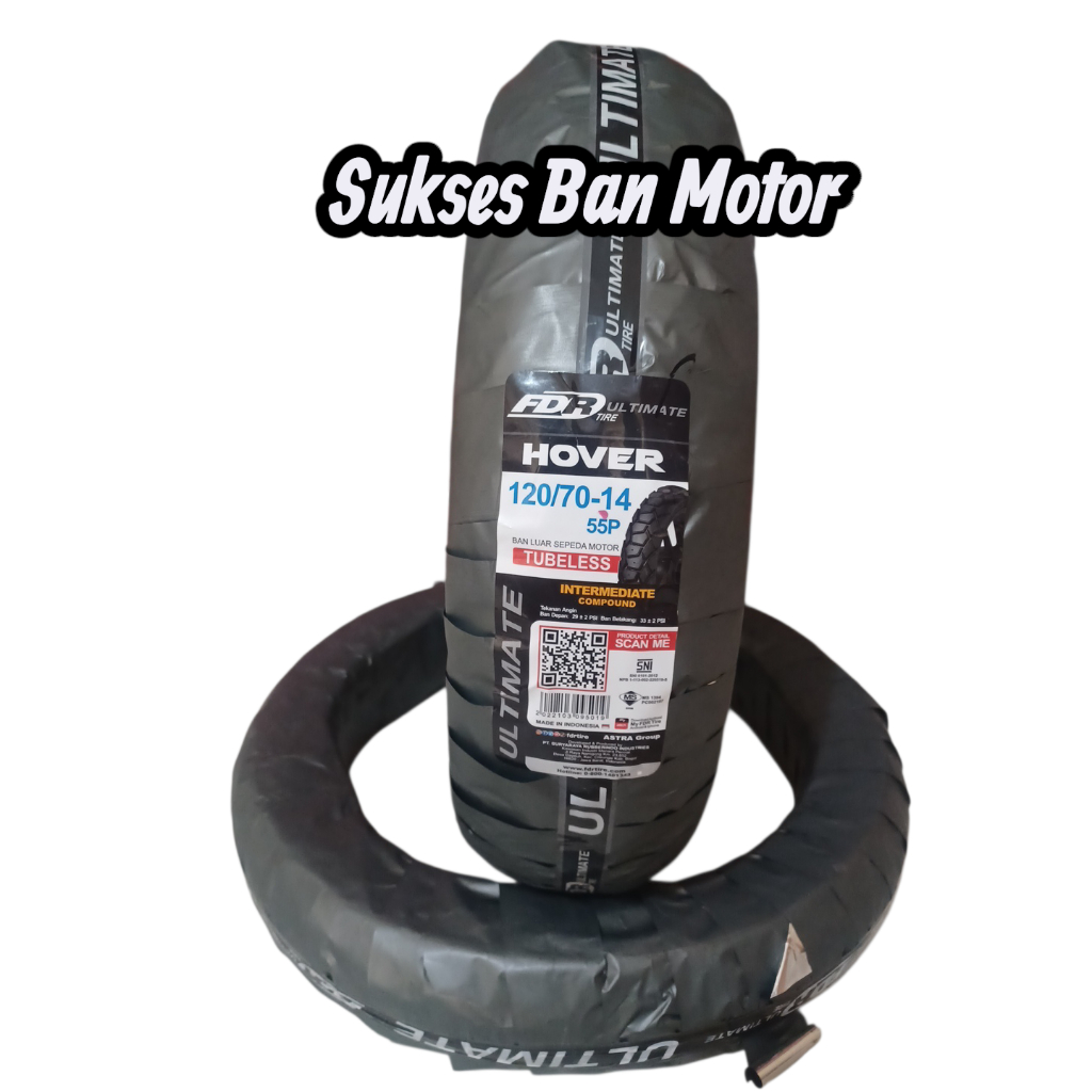 Ban FDR HOVER 120/70-14 Ban Tubeless Ban Motor Matic Intermediate compound