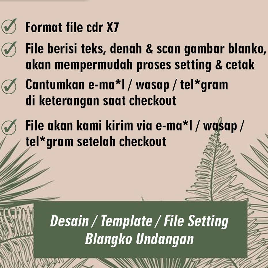 File Setting Undangan Blangko - Template Undangan Blangko - Desain Undangan Pernikahan