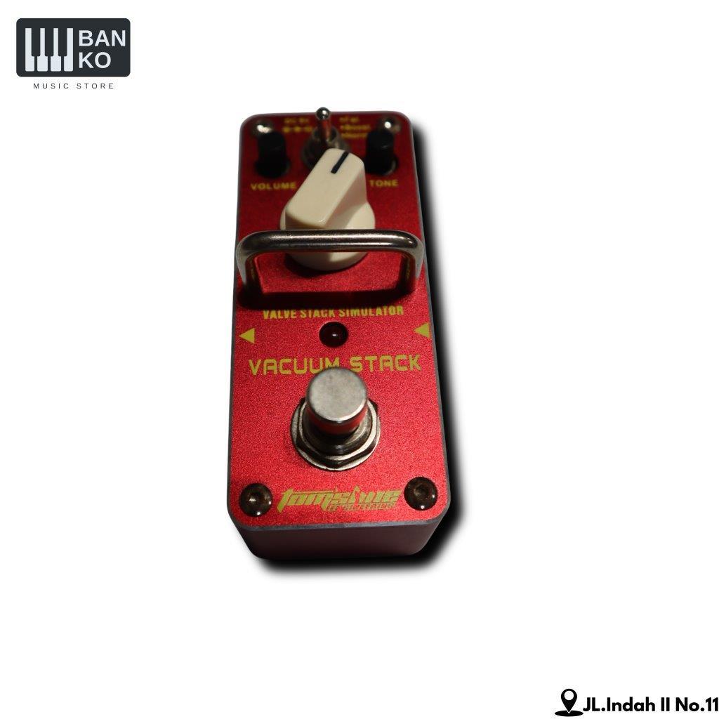 FX Stompbox Tomsline Vacum Stack (Valve Stack Simulator) Efek Pedal gitar Distorsi Overdrive Digital