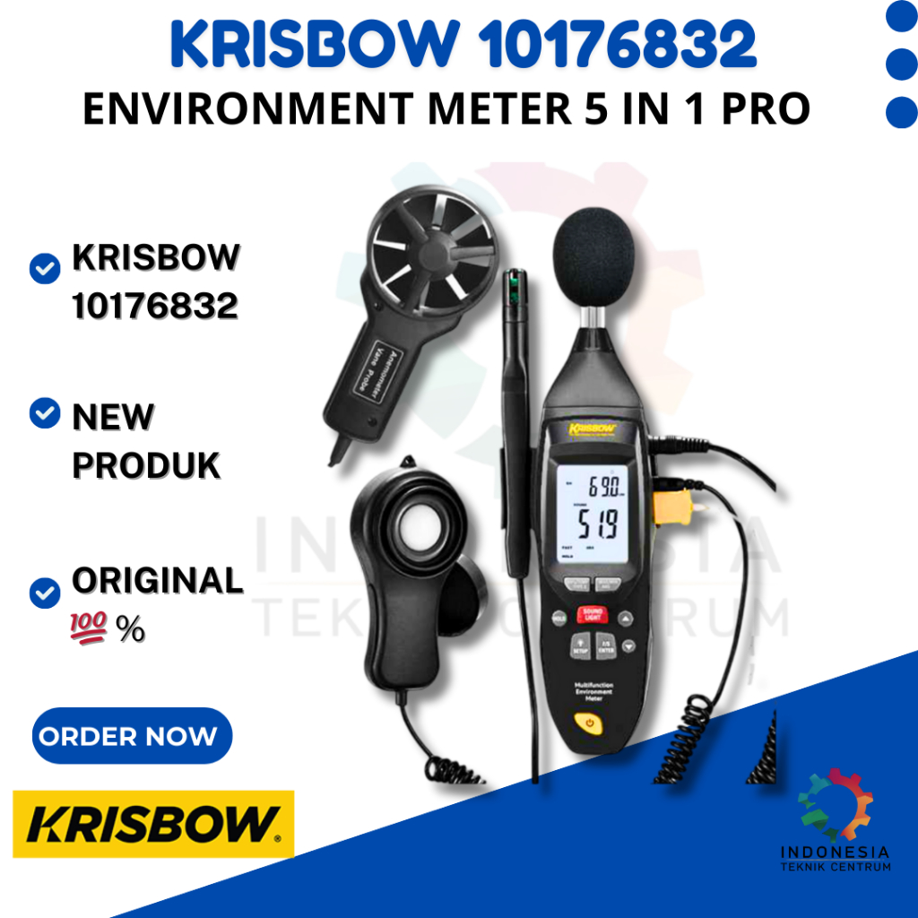 Krisbow Environment Meter 5 In 1 Pro Hitam