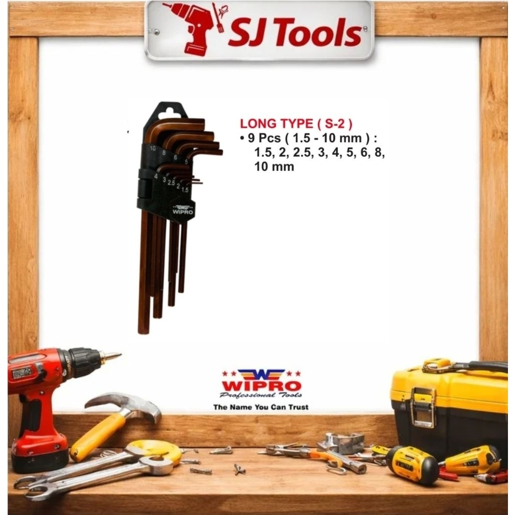 Kunci L set Long Hex Wipro