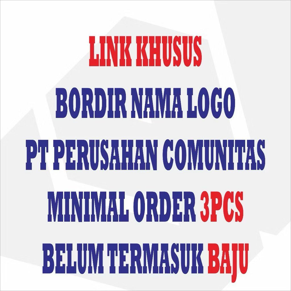 WEARPACK SAFETY PRE-ORDER BORDIR NAMA /PRUSAHAAN/LOGO