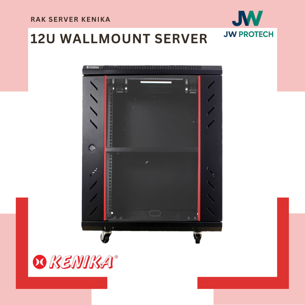 Kenika Rak Server Rack Merk 12U Wallmount Server 60 x 45 x 64 cm depth 450 mm