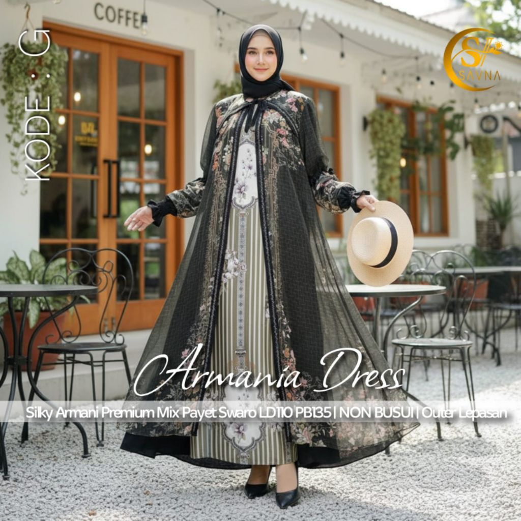 Gamis Ceruty plisket Gradasi/Gema Dress/Armania Dress Slik/Gamis Slik outer lepasan