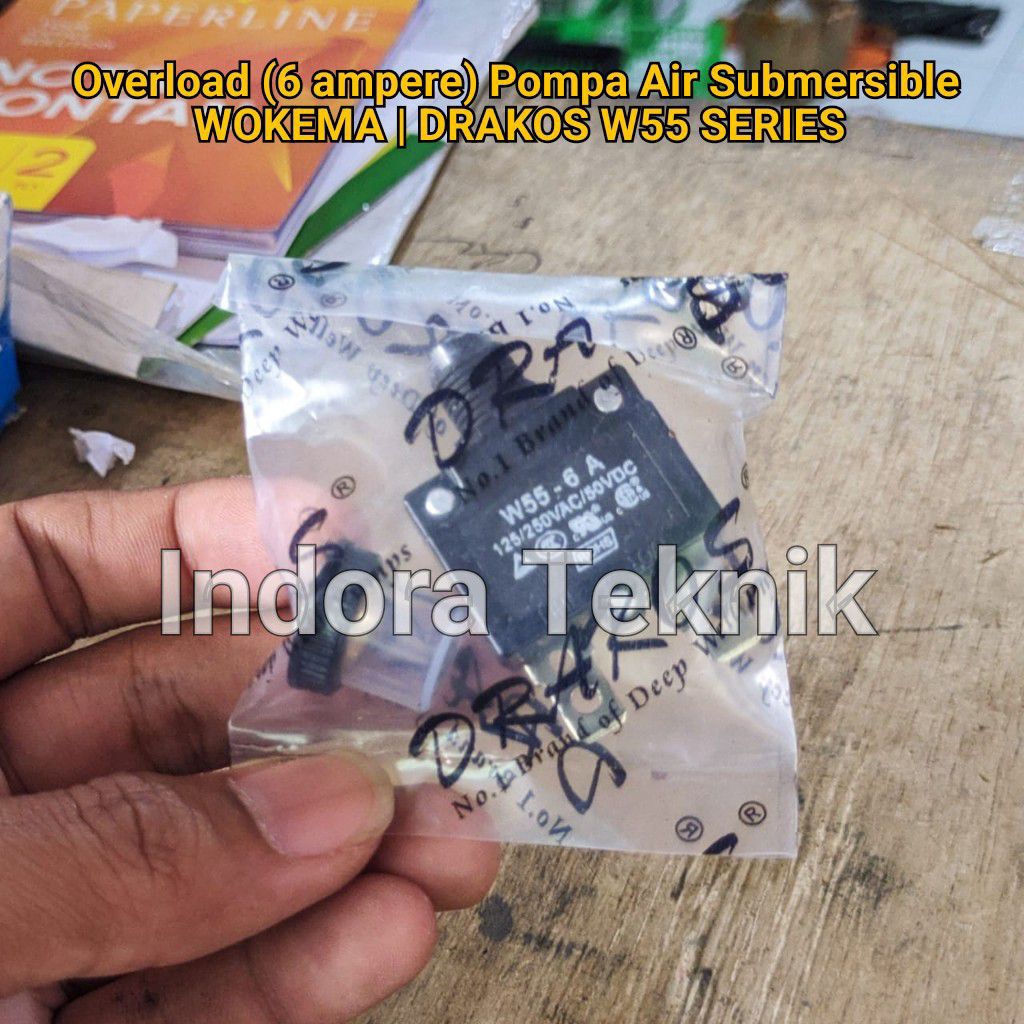 Overload Protector 6 Ampere Pompa Air Celup / Submersible WOKEMA DRAKOS W55 SERIES