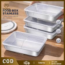 HOT DEALS FOODBOX BAKI STAINLESS STELL SUS 304 TUTUP PLASTIK