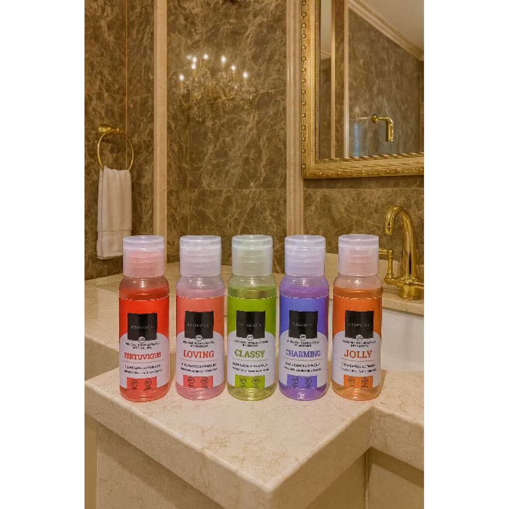 Paket 5pcs Scarlett body shower mini 30ml 60ml scarlett mini series scarlett coffe charming happy jo