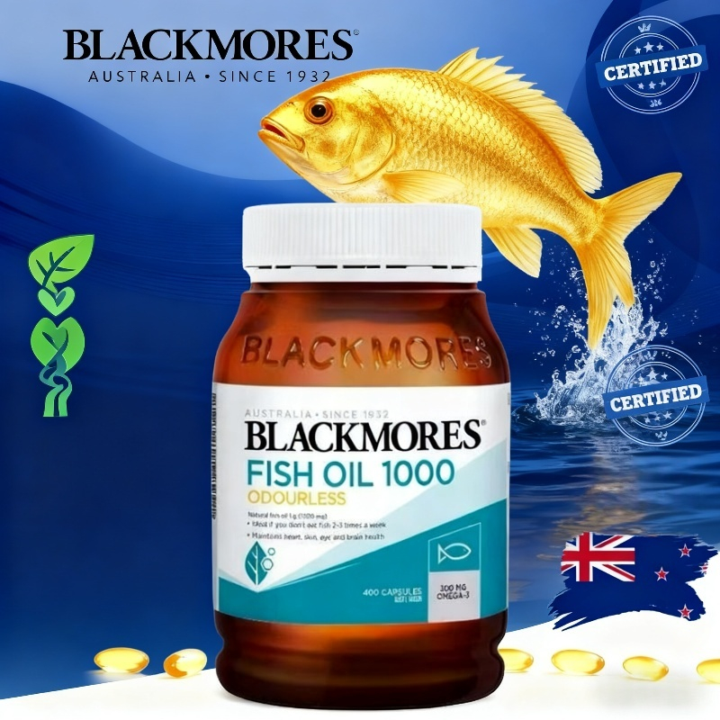 Blackmores Omega-3 Odourless Fish Oil 1000mg 400Kapsul