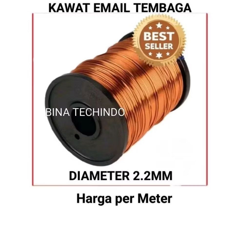 2.2MM KAWAT TEMBAGA EMAIL. KAWAT EMAIL TEMBAGA 2.2MM .ENAMEL WIRE COOPER PER METER