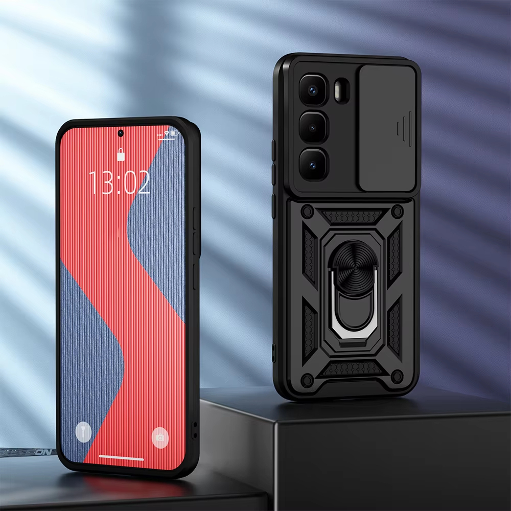 CASE INFINIX HOT 50 4G / 5G / 50X / 50i / 50 PRO 4G / 50 PRO PLUS / 60 PRO PLUS SLIDE IRING CASE ARM