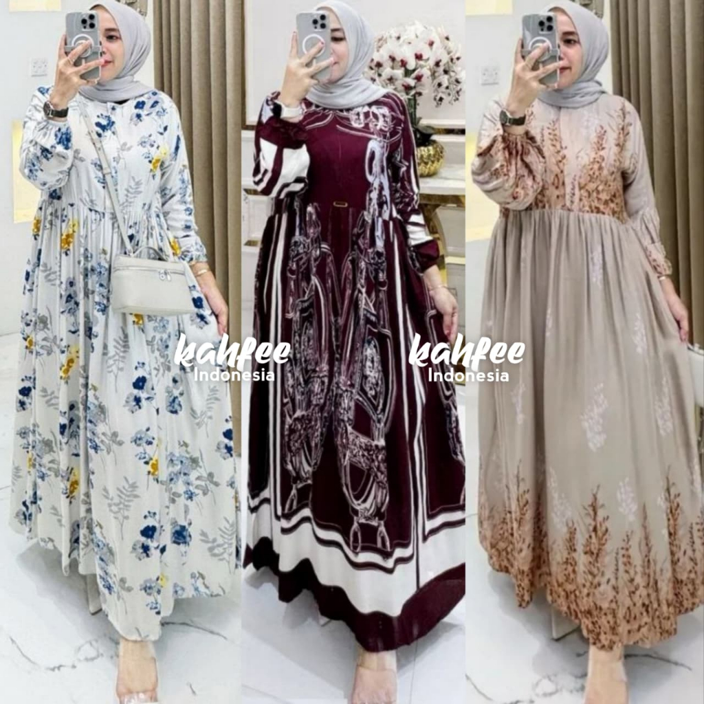 GAMIS MIDI TERBARU RAYON VISCOSE PREMIUM BUSUI FRIENDLY LD 120 - GAMIS MIDI PREMIUM KEKINIAN DAILY