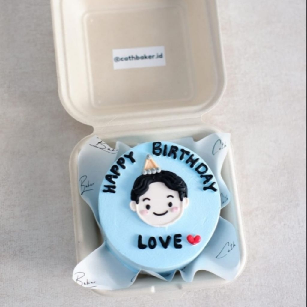 Bento Cake Boy Birthday / Korean Cake Fresh Cream Cake - Kue Ulang Tahun