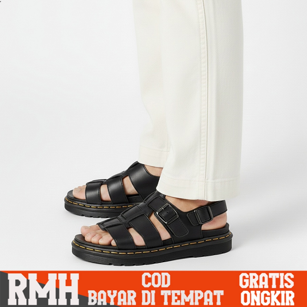 RMH Sandal slop Casual Pria Sandal Slide Murah Sandal Slop Polos Hitam Putih Elegant Murah