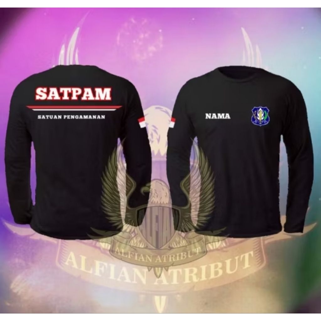 Kaos Lengan Panjang Satpam Satuan Pengalaman Simpel Keren