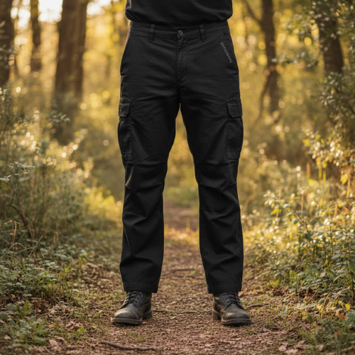 MERMOUNT | Celana Panjang Brandberg | Celana Cargo Hitam | Katun Ripstop Premium | Original Produk