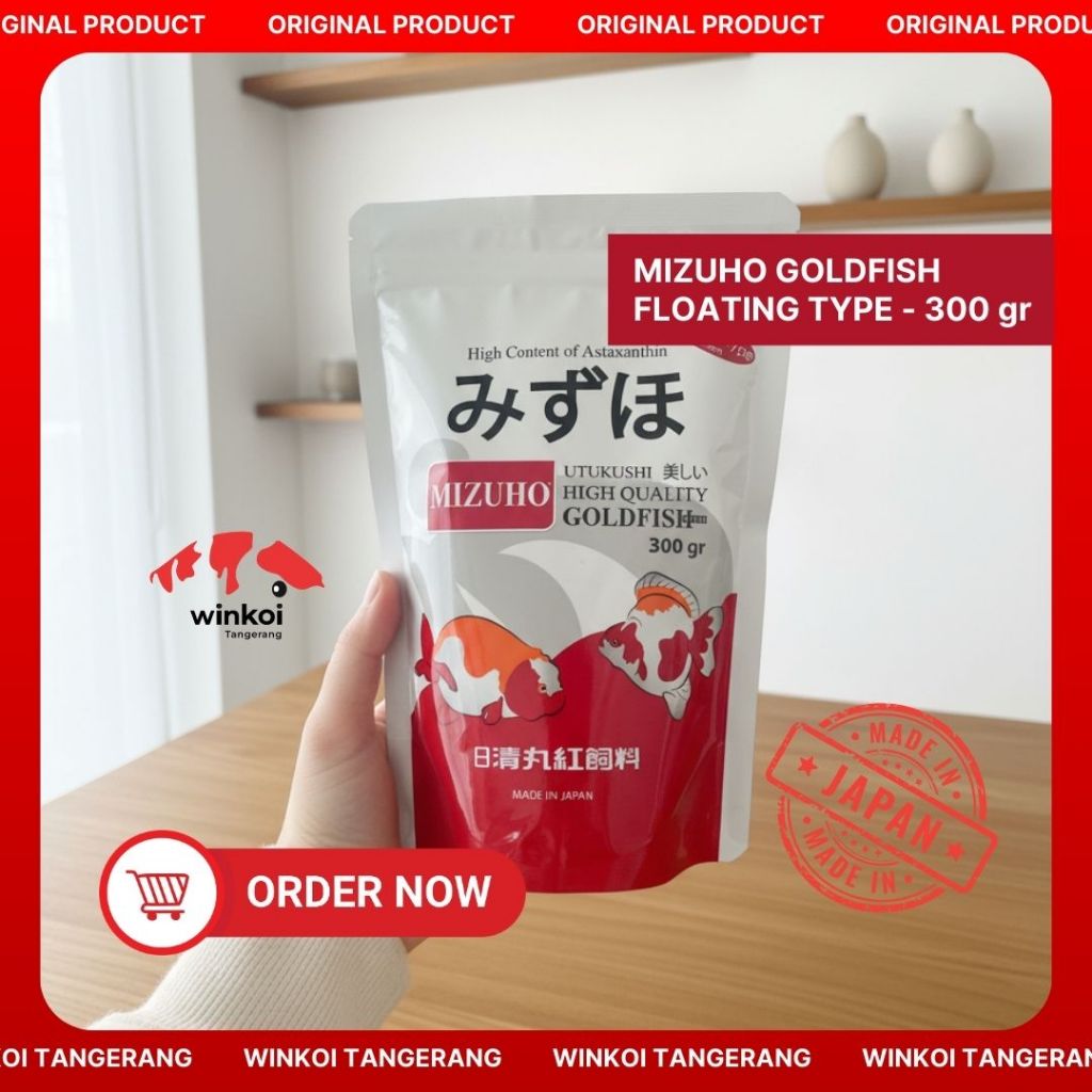 Mizuho Goldfish 300GR Made in Japan / makanan ikan mas koki / makanan ikan import Floating / Pakan i