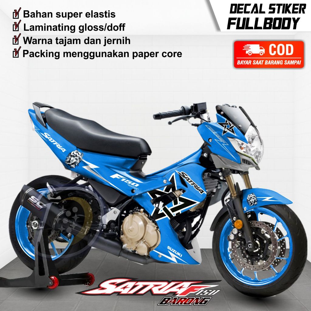 Stiker Motor Satria FU Barong Striping Satria Fu Barong Decal Suzuki Fu barong Medusa