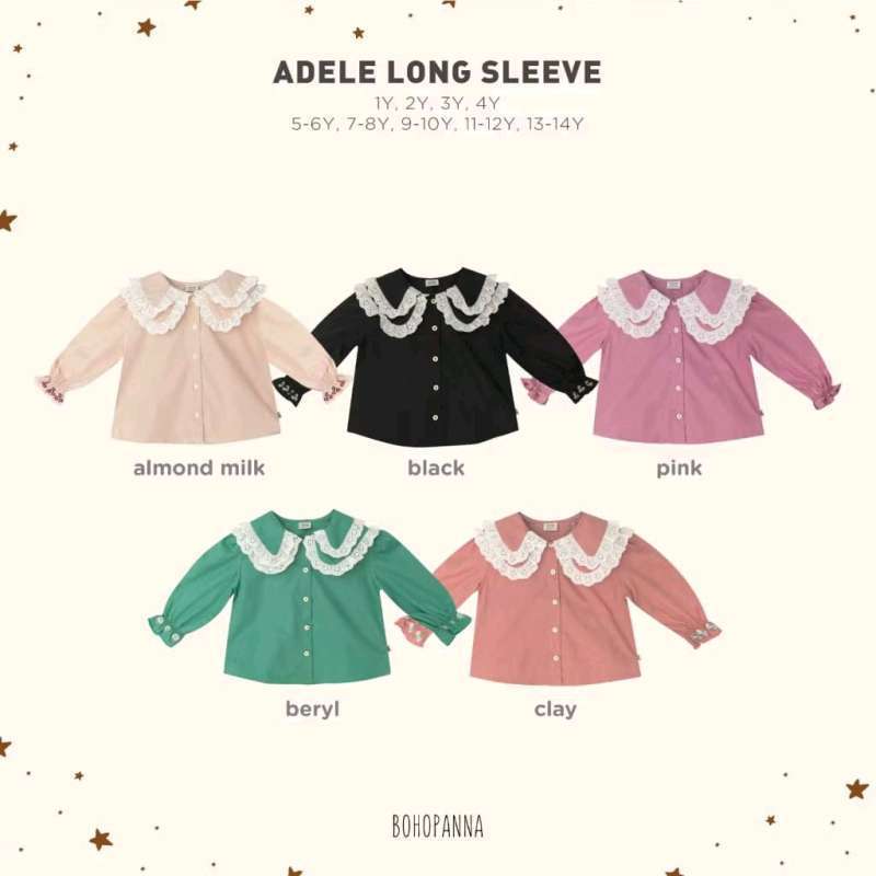 Bohopanna ADELE Long Sleeve 1-10 Tahun / Atasan Anak Perempuan / Blouse Anak Perempuan Bohopanna / K