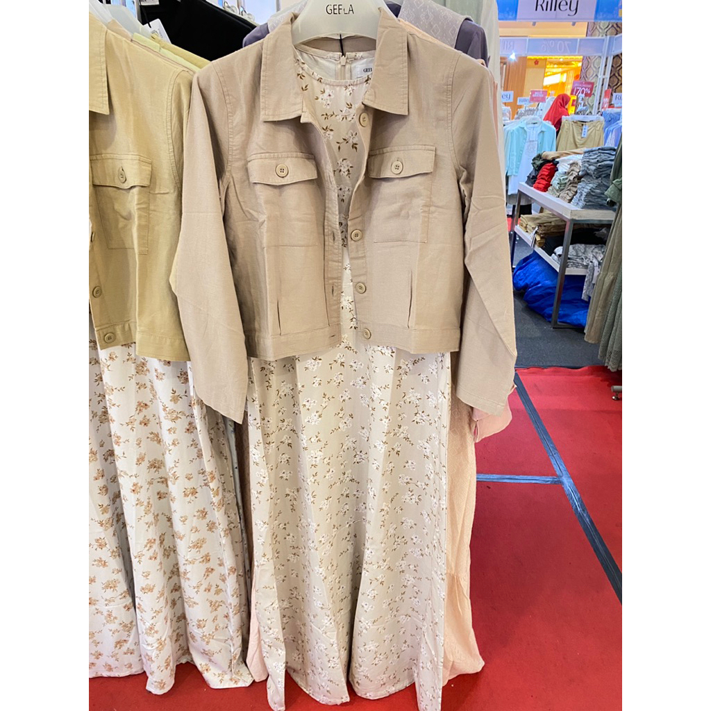 Dress+cardigan GEELA ori matahari(PROMO)