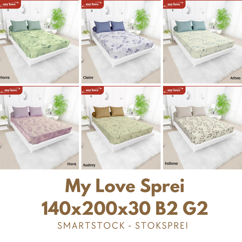 Ss Sprei All New My Love 140 Motif 140x200 Queen Size 140X200X30 CM