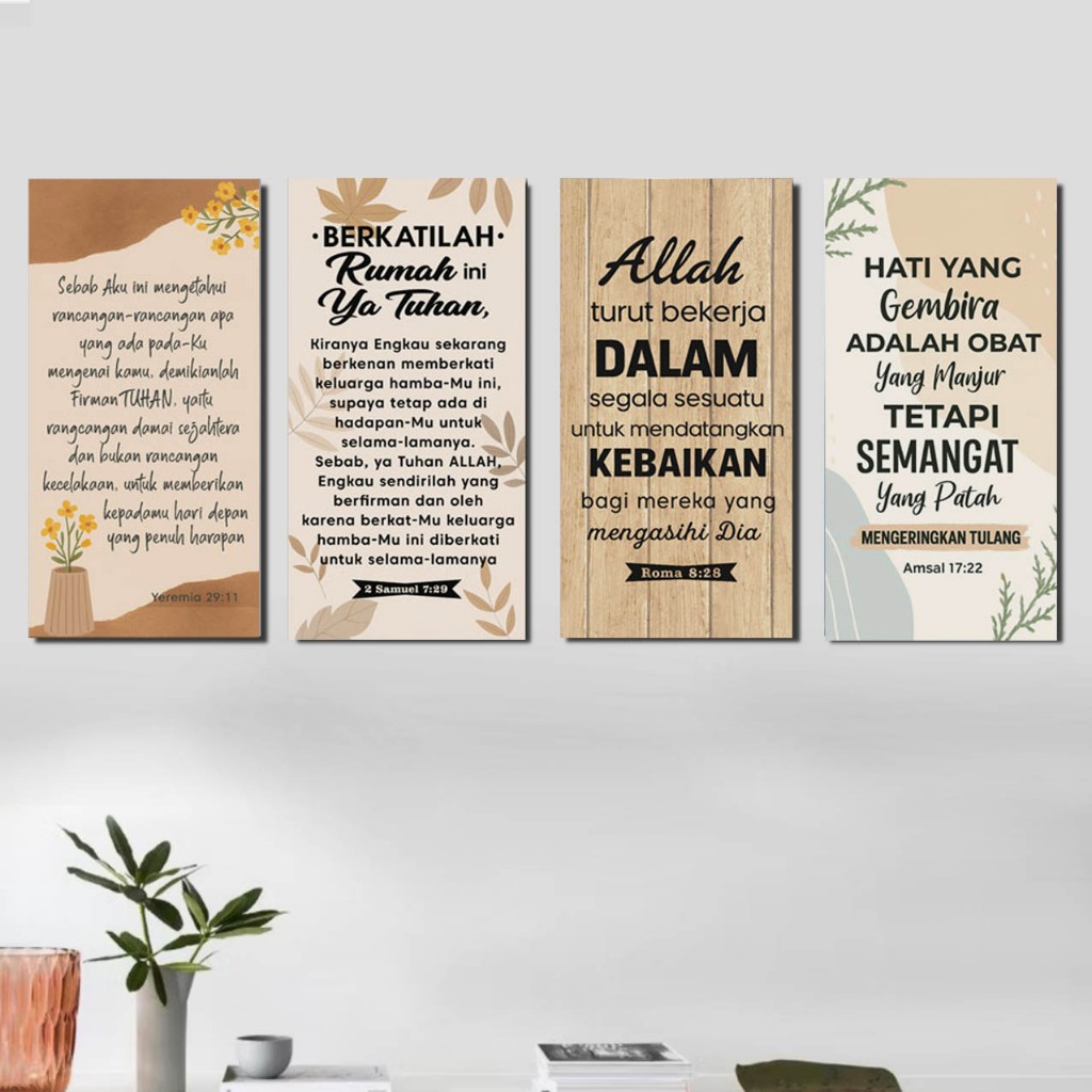 Walldecor Hiasan Dinding Ayat Alkitab Poster Dinding Kristiani