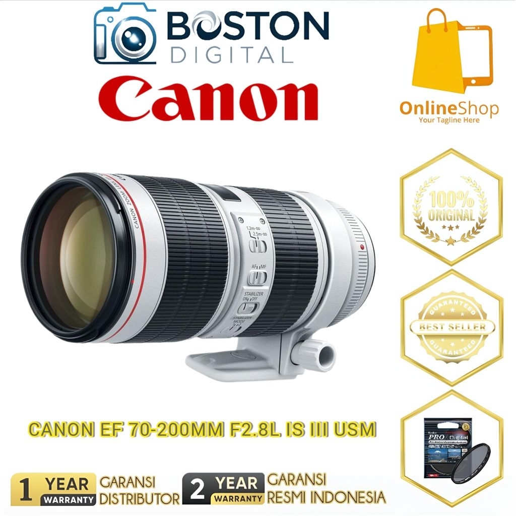 LENSA CANON EF 70-200MM F2.8L IS III USM / CANON EF 70-200MM F2.8L III