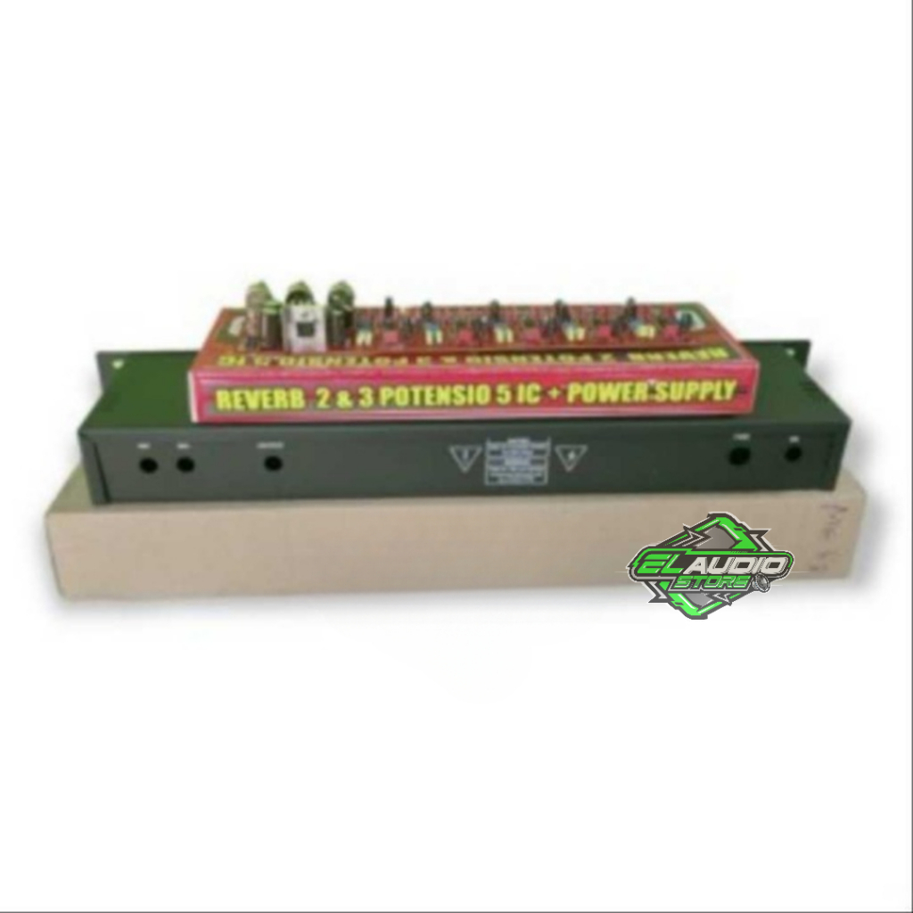 Paket Box + Kit ECHO Reverb 3 Potensio Reverbration Kualitas Bagus