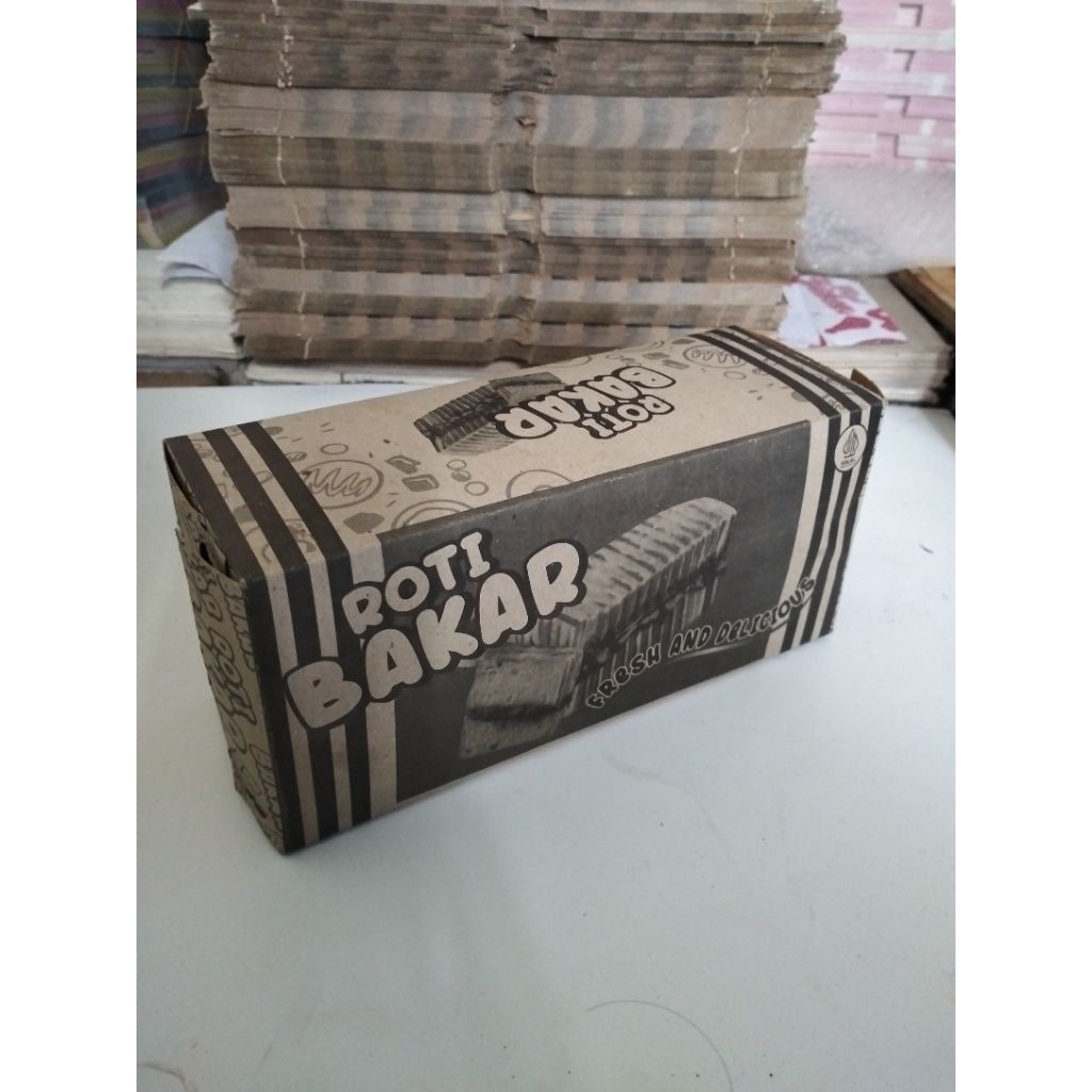 Box kemasan Roti Bakar 50pcs / Kardus Roti Bakar Uk 20x9x7cm