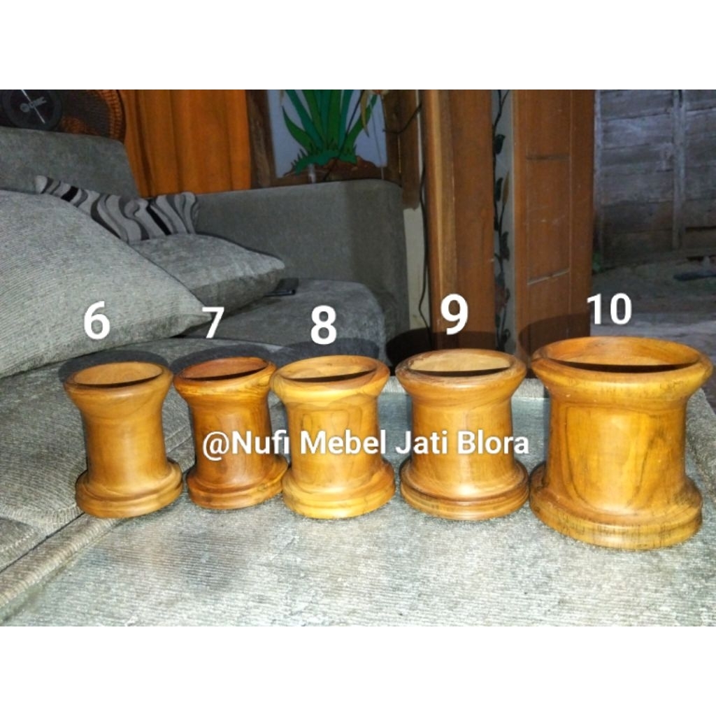 BENDRONG KAYU JATI GULUNGAN SENAR PANCING TRADISIONAL BERBAGAI UKURAN MULAI DIAMETER 6-10 CM