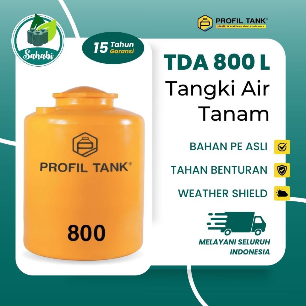Tandon Air/Toren Air/Tangki Air Profil Tank TDA Underground/Tanam 800 Liter