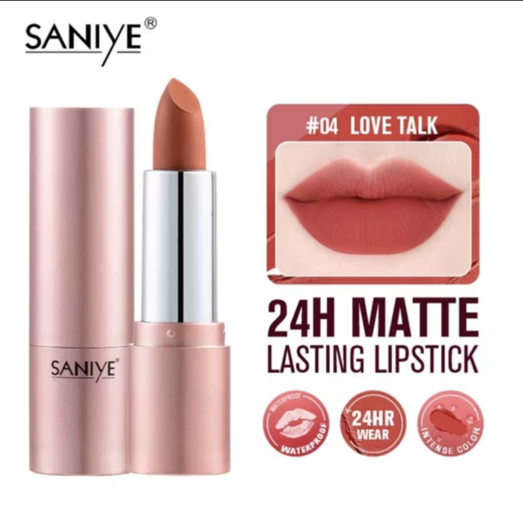 SANIYE Matte Lipstik Velvet Tahan Lama