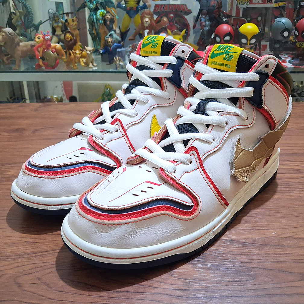 G x N SB Dunk High Project Unicorn RX-0 Sepatu Casual Olahraga Sneakers Shoes White Color Size 43