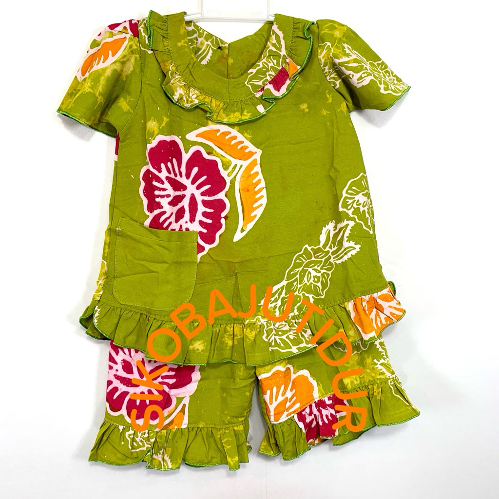 Stelan Alvin Baby 1-3 Tahun | Stelan Batik Alvin Anak Perempuan | Stelan Batik Anak Perempuan