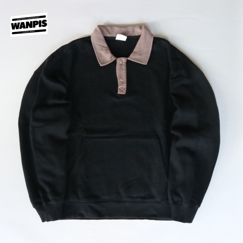 crewneck half button Perstep