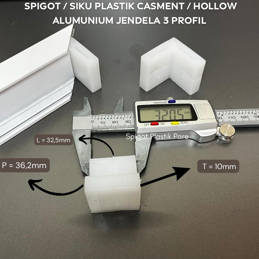 SPIGOT / SIKU PLASTIK CASMENT / HOLLOW ALUMUNIUM JENDELA 3 PROFIL