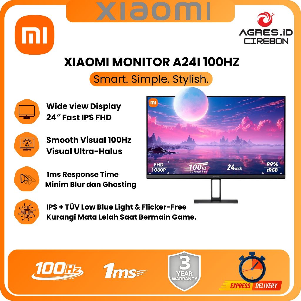 Xiaomi Monitor A24i 100Hz IPS 99% sRGB TÜV